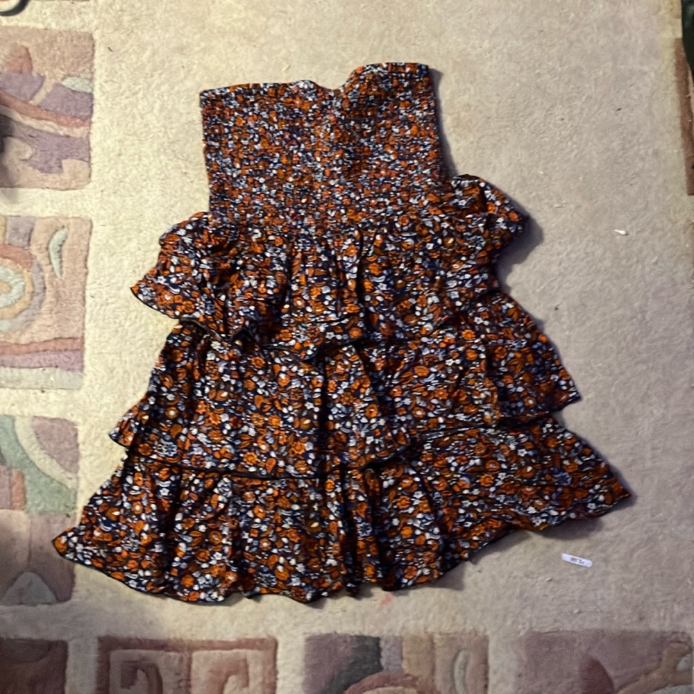 Red white and blue dress girls small